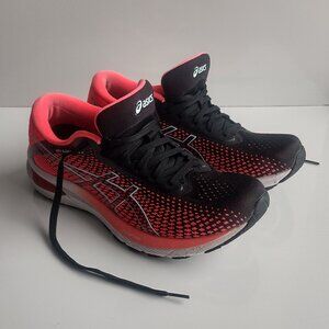 Asics Gel Stratus 2 Knit Women 10.5 Blazing Coral Black Road Running Shoe